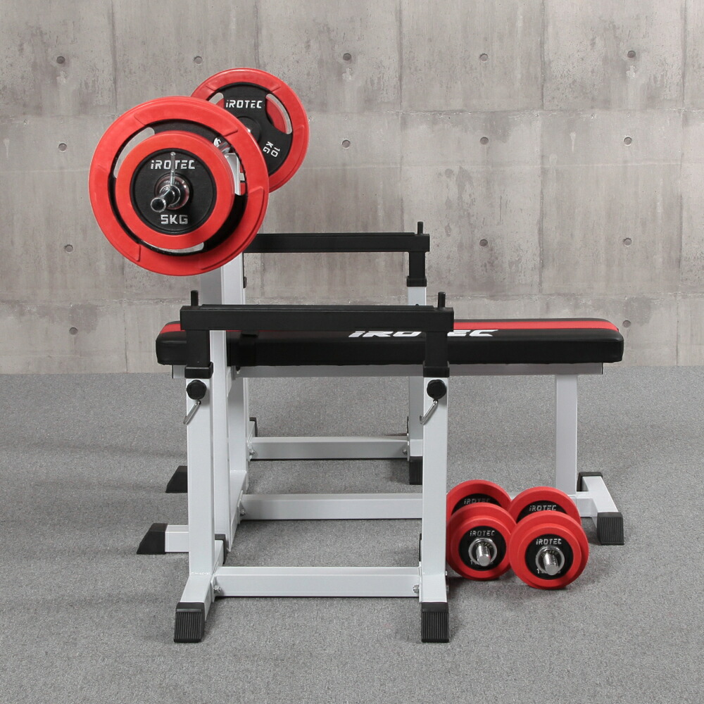 ストレングスセットR70K プレスベンチ + ラバーバーベルダンベル70kg