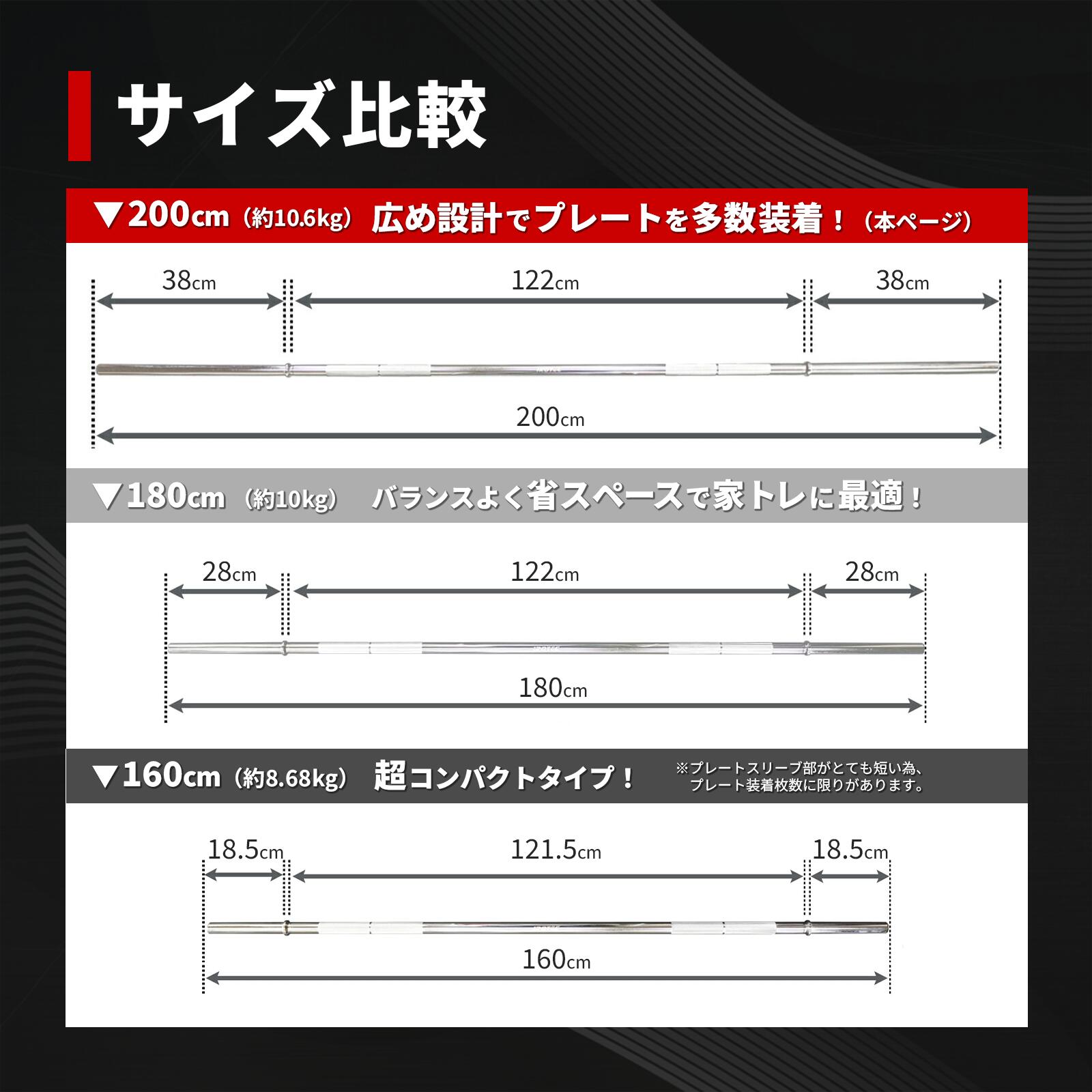 レギュラーバーベルシャフト200cm【径28mm】 IROTEC (アイロテック)