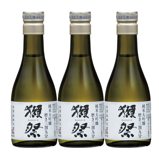 正規販売店】獺祭 純米大吟醸 磨き39 180ml 3本セット ギフトボックス