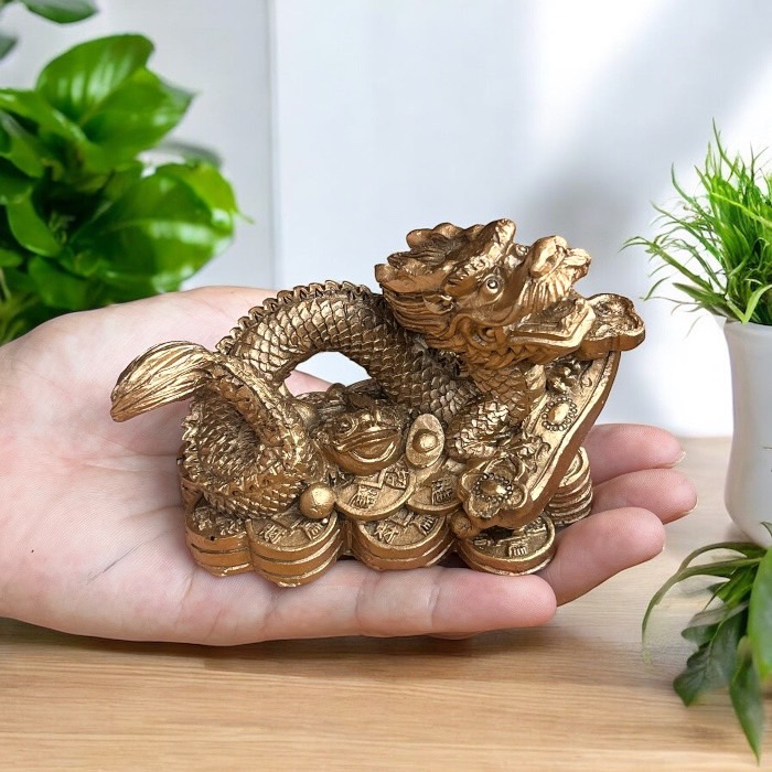 楽天市場】龍 カエル 金 ドラゴン 4本爪 置物 財運 金運アップ 開運