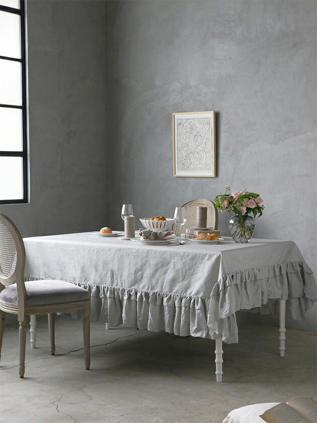 楽天市場】Borgo delle tovaglie テーブルクロス ライトグレー GITANE
