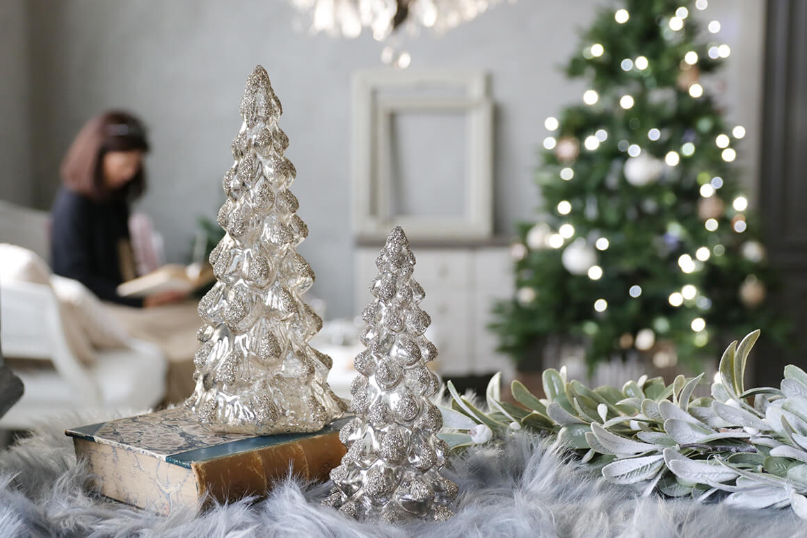 楽天市場】≪20％OFF≫ クリスマスツリー Glass シルバー Shishi
