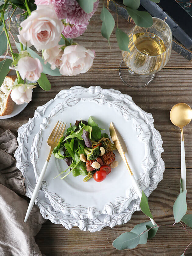 楽天市場】【SET】 ディナー Cutipol GOA WHITE MATTE x GOLD