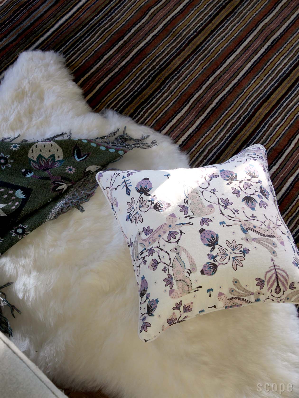 Klaus Haapaniemi クッションカバー ブルー Klaus Haapaniemi & Co. Iceflower cushion cover, 50 x 50 cm, velvet