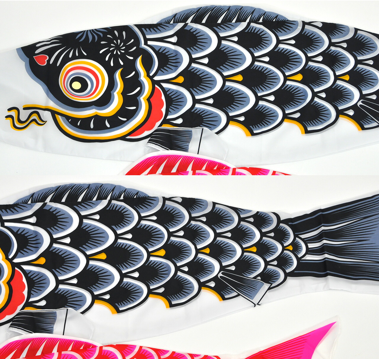 コンパクトサイズ鯉のぼり☆羽龍1.5mセット【C6583】雨や風に強く軽く