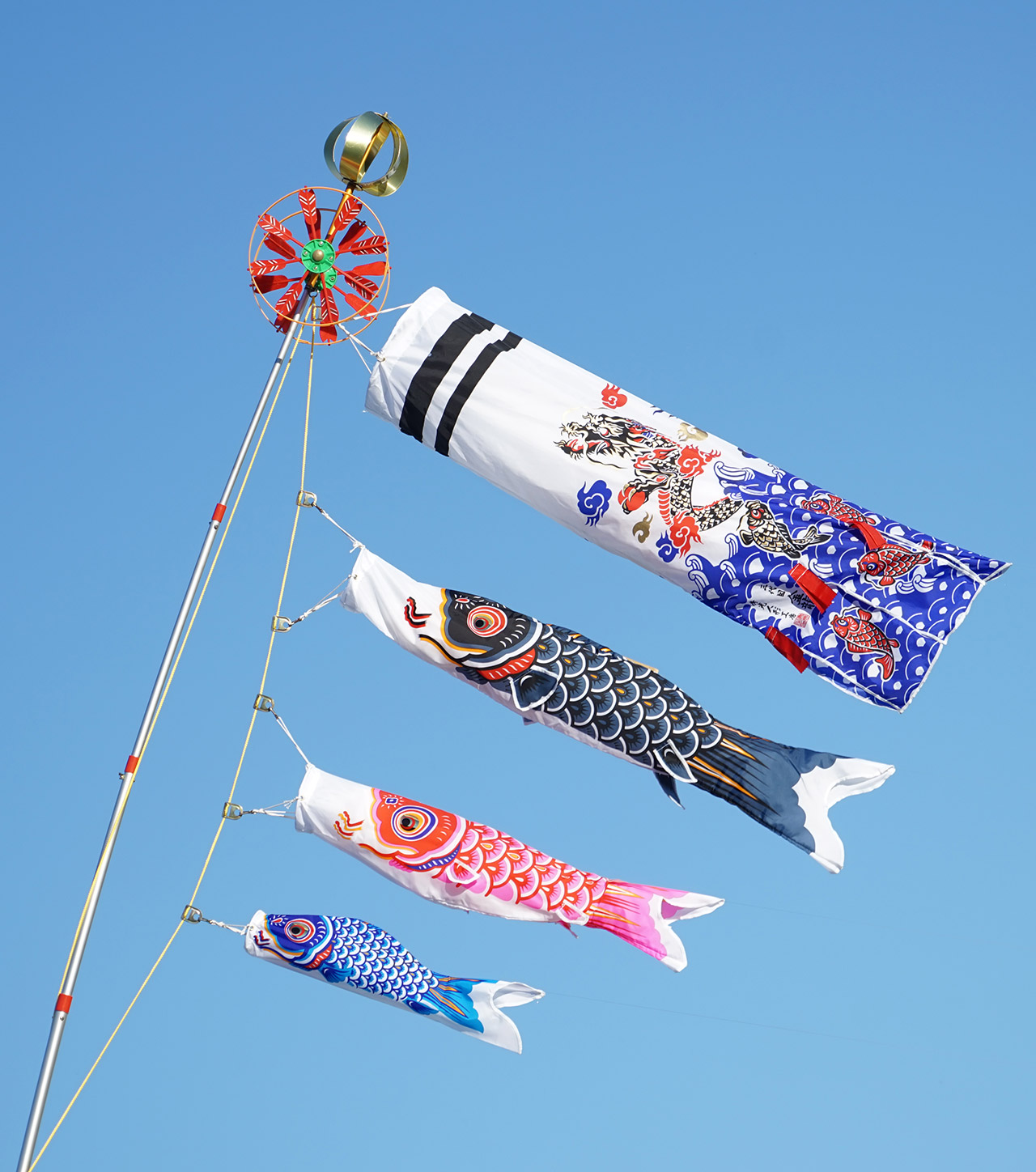 コンパクトサイズ・ベランダ用鯉のぼりフルセット【C6002】 運気上昇