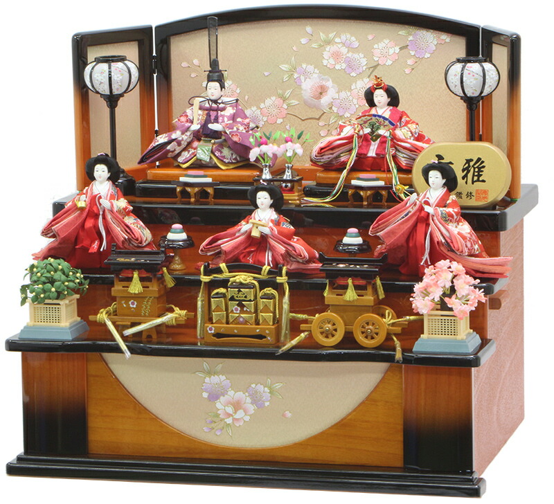 雛人形 五人収納飾り P86102 インターネット店だけ☆限定販売豪華な五