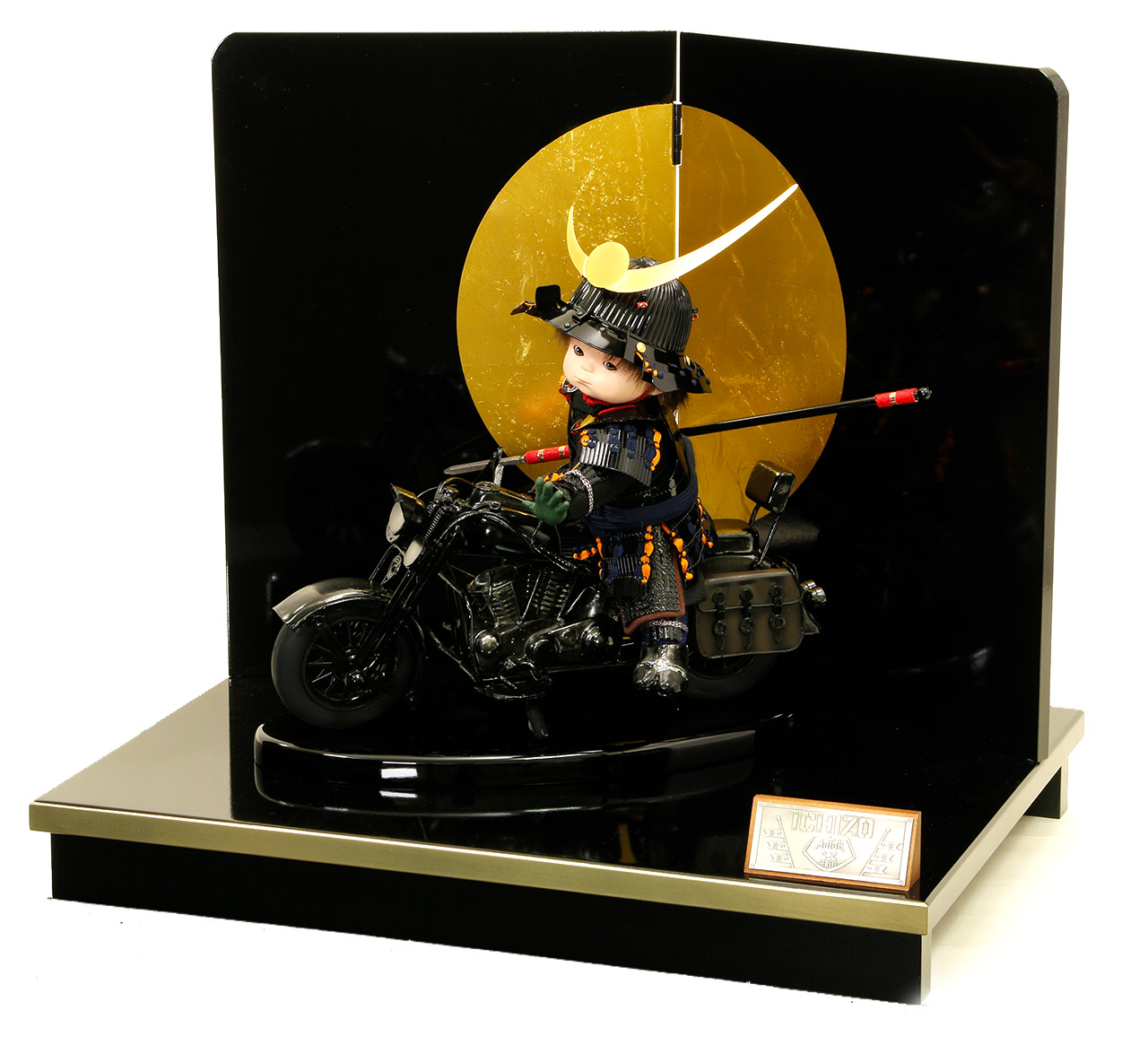 五月人形子供大将平台飾り【P99007】 可愛くて凛々しいわんぱく顔の