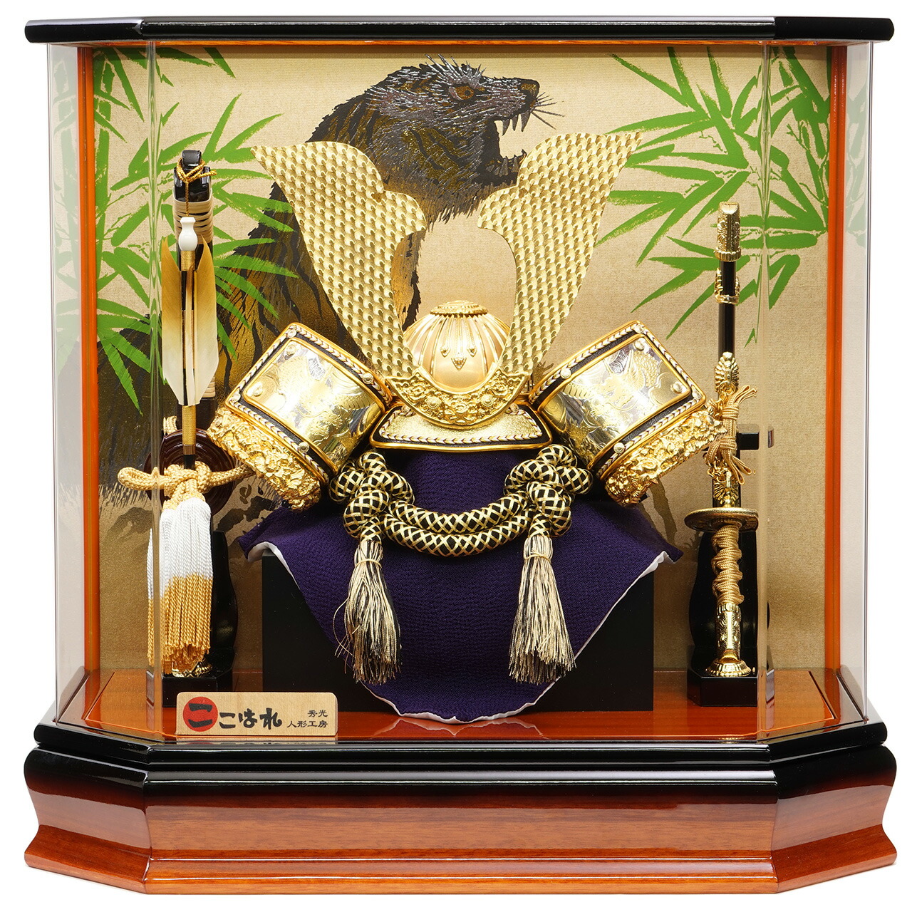 五月人形 兜ケース飾りセット【P92217】 3種類から選べる！迫力満点の