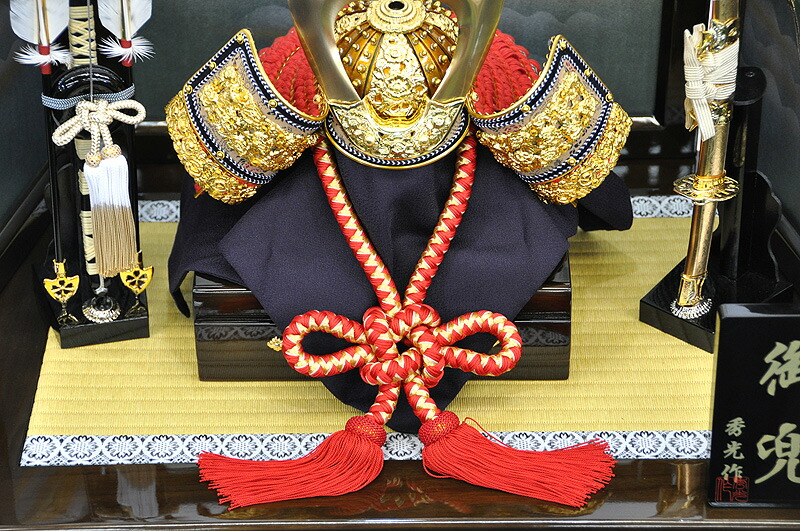 五月人形 コンパクト収納式兜飾りセット【P95106】立体型金鍬形 | 職人