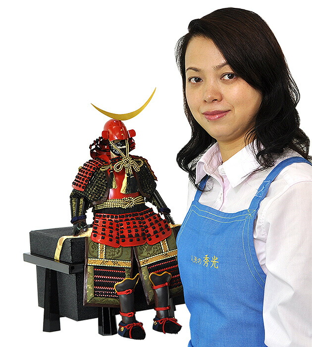 五月人形 鎧飾り 伊達政宗【P91057】大越忠保作 金箔屏風 赤塗り