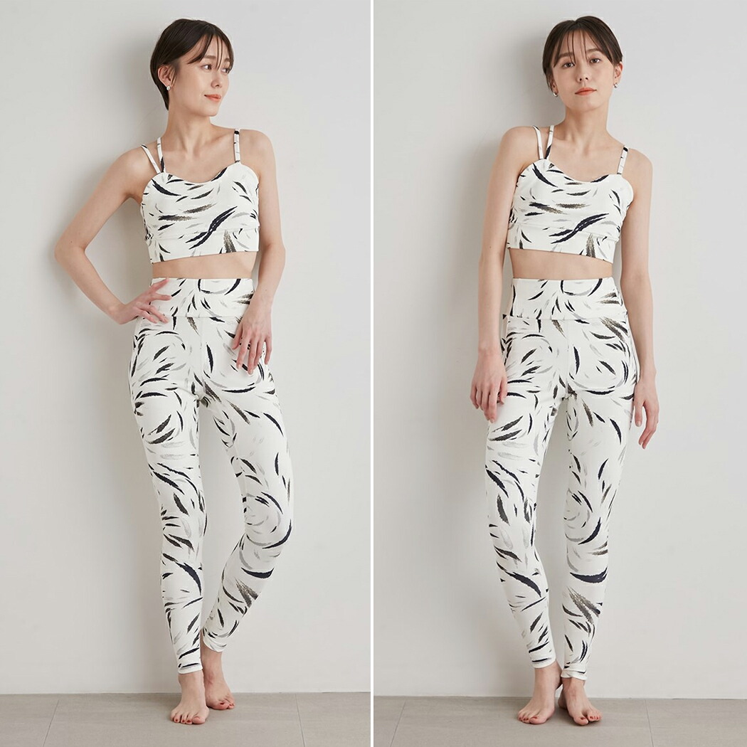 楽天市場】エミ emmi emmi yoga leaf柄レギンス レディース ホワイト