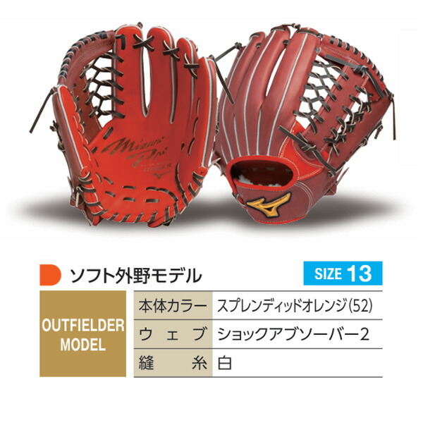 楽天市場】ミズノプロ オーダーグラブ 軟式革使用 ソフトボール
