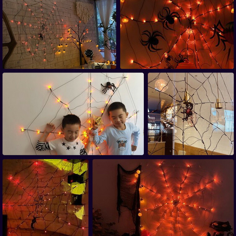 楽天市場】ハロウィン 飾り クモ ライト 電飾 蜘蛛 クモ ライト 蜘蛛の
