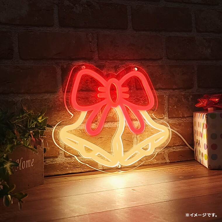 楽天市場】LED ネオンサイン ベル 鐘 鈴 BELL リボン ロングケーブル