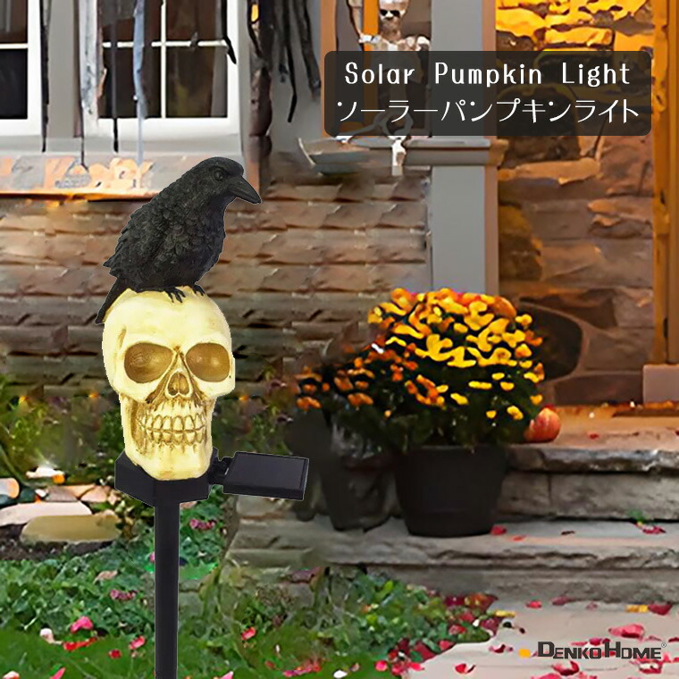 楽天市場】ハロウィン 飾り ソーラーライト スカル ライト ドクロ 骸骨