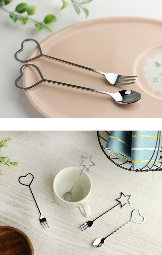 楽天市場】Party Party ハート コーヒースプーン＆ヒメフォークセット