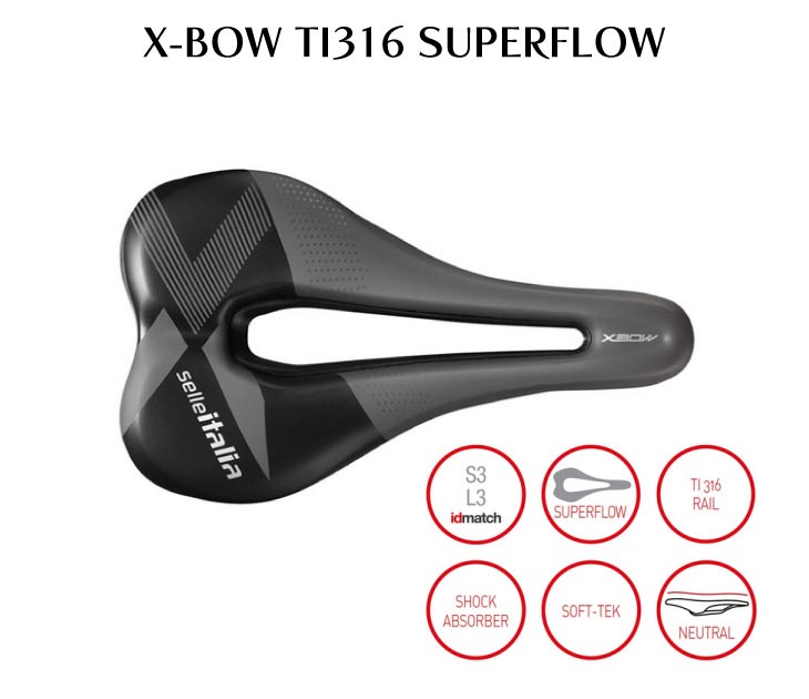 selleITALIA セライタリア X-BOW TI316 SUPERFLOW チタン合金レール