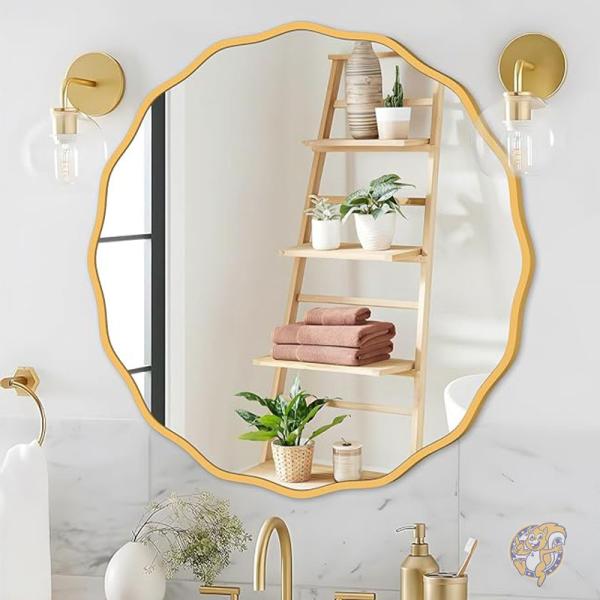 楽天市場】【最大2000円クーポン4日から】ゴールド ラウンドミラー 壁