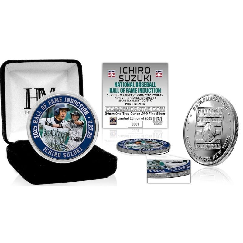 楽天市場】イチロー 米野球殿堂入 純銀メッキ 記念コイン 2025