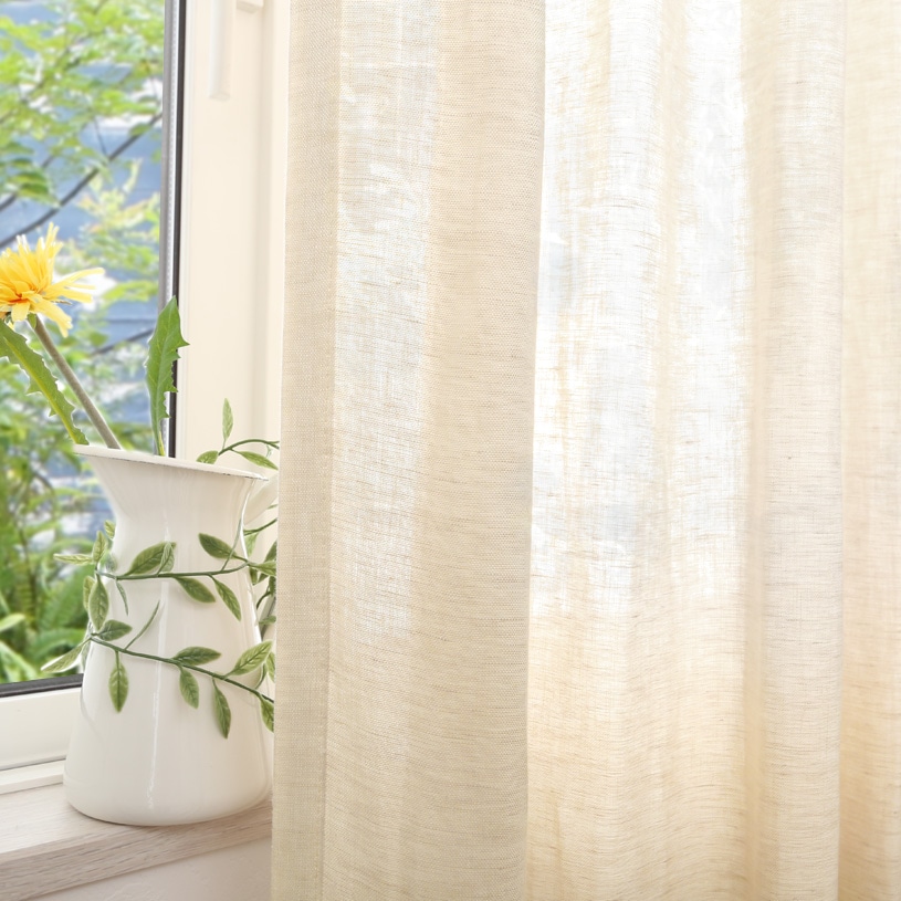 楽天市場】【ポイント5倍】 リネンカーテン 麻カーテン ナチュラル 非