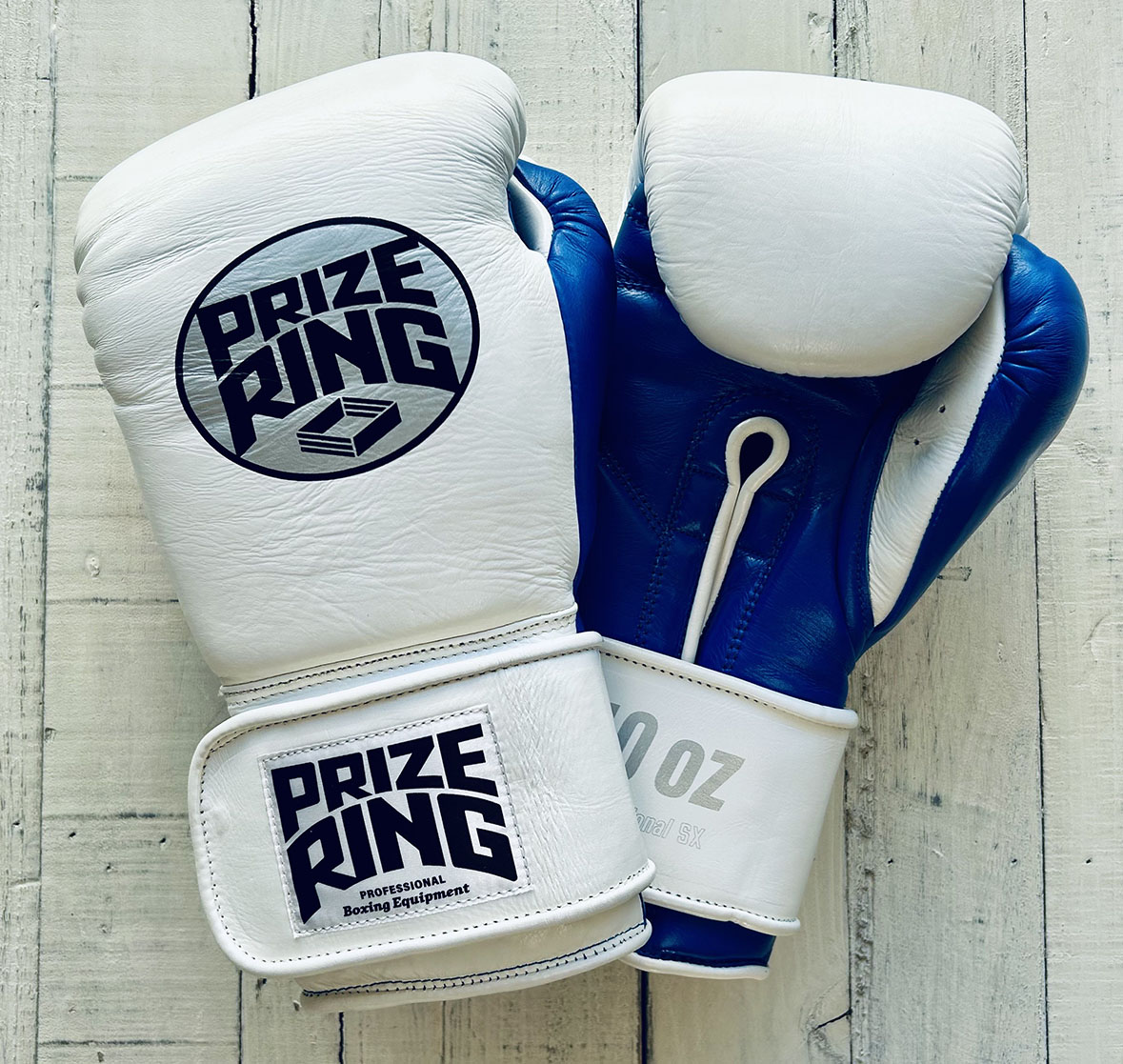 楽天市場】PRIZE RING “Professional SX” ボクシンググローブ 白/青