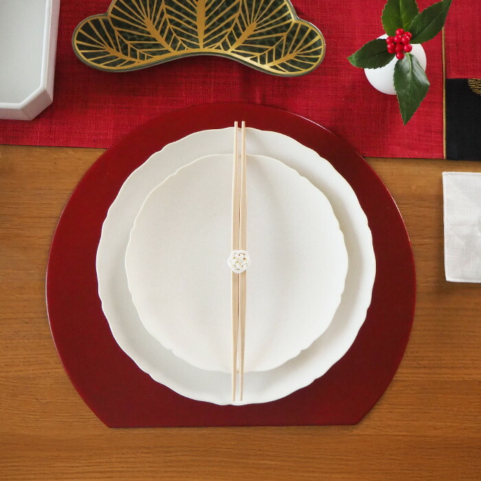 よろしぃおあがり×香紡縁 梅らんちゅう 水引祝箸 白 | 食器と料理道具