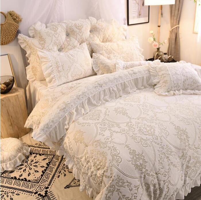 楽天市場】【送料無料】布団カバー3点セット 宮廷風 ベッドスカート 姫