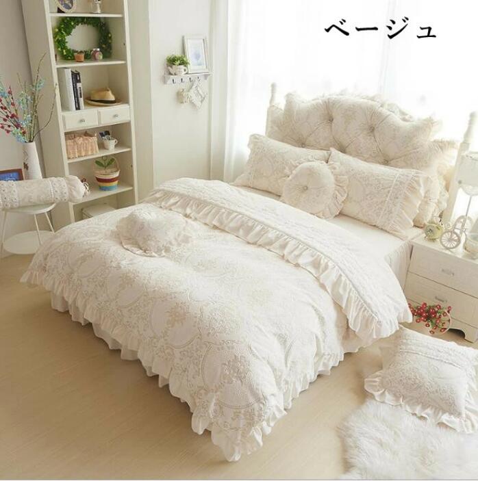 楽天市場】【送料無料】布団カバー3点セット 宮廷風 ベッドスカート 姫
