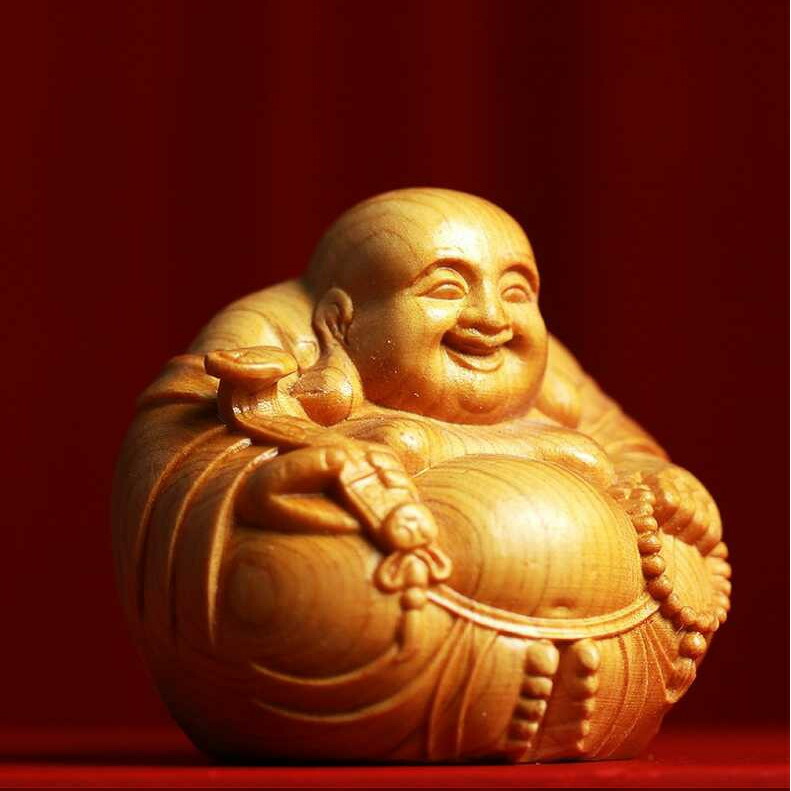 楽天市場】布袋様 仏像 木彫り ミニ 七福神 木製 置物 金運 運気上昇
