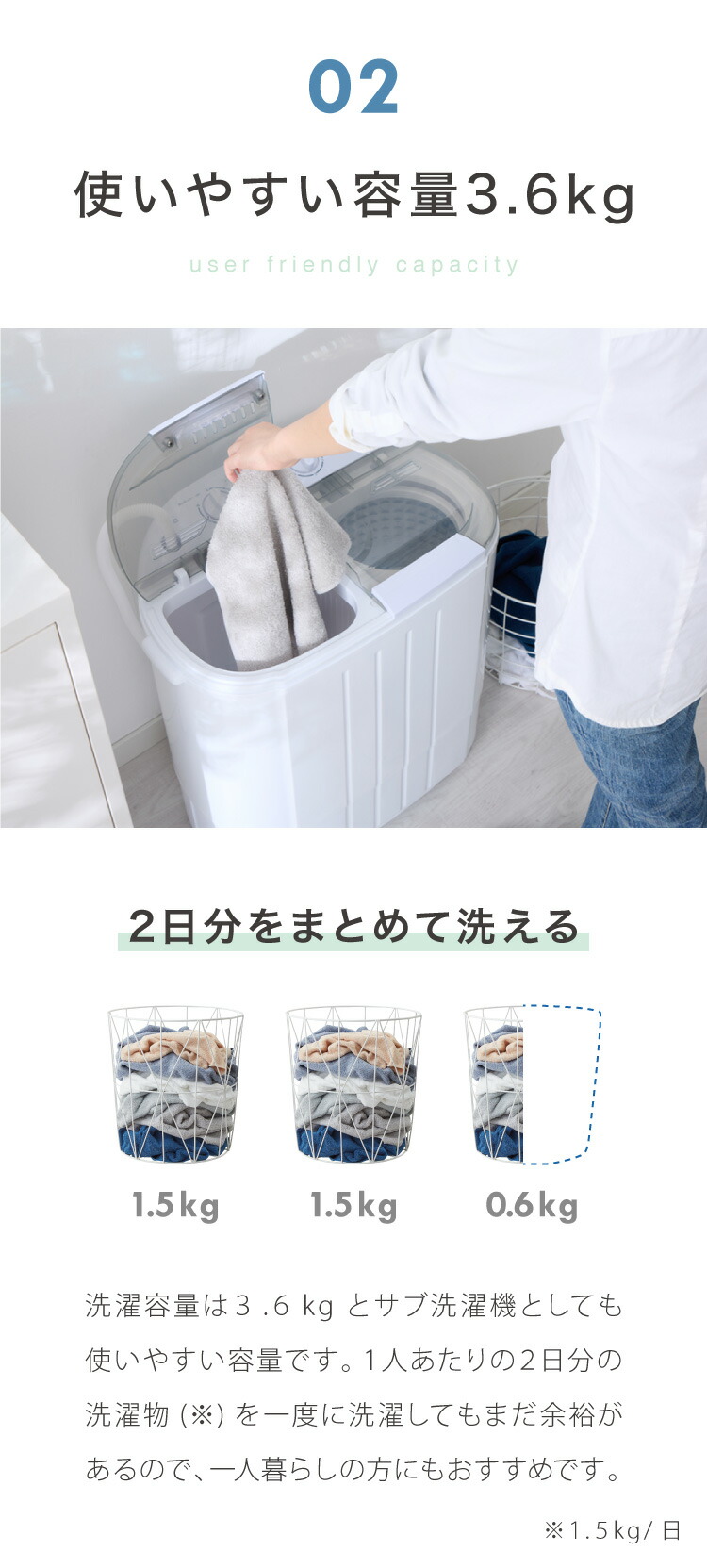 二層式洗濯機 脱水付き SP-NWM01 | simplus シンプラス Official Site