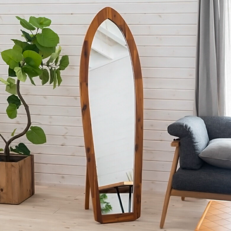 楽天市場】ミラー スタンドミラー 高さ160cm 木製 飛散防止ミラー