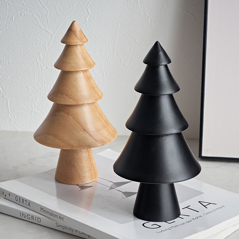 楽天市場】ツリー オブジェ 木製 Lサイズ W10.5×D10.5×H20cm