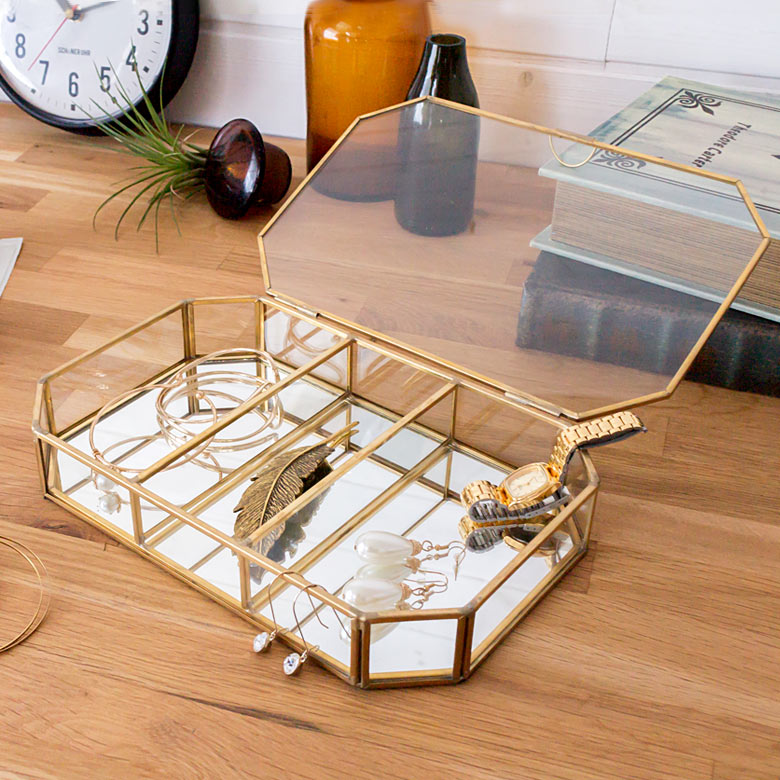 楽天市場】【SALE期間限定10%OFF】 ガラスと真鍮でできたフタ付き