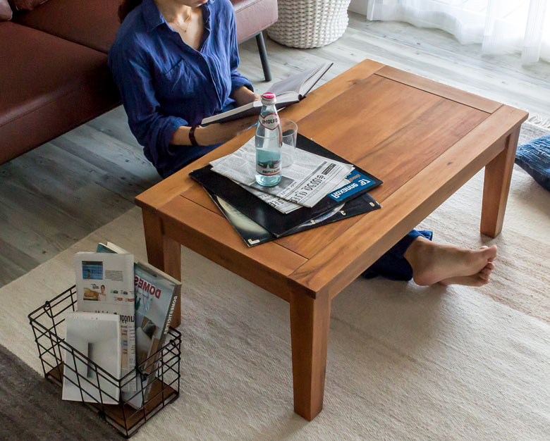 楽天市場】センターテーブル 木製 天然木 ローテーブル 北欧 リビング