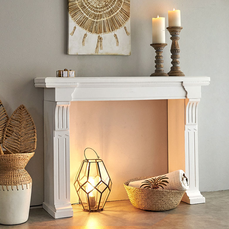 楽天市場】マントルピース 飾り棚 天然木 木製 杉 約 約 W100cm D26cm