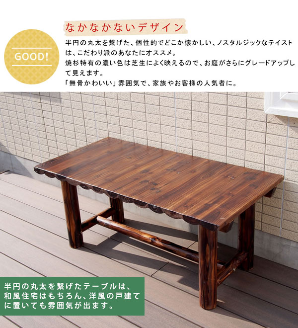 楽天市場】焼杉テーブル 幅110cm ヴィンテージ風テーブル ヴィンテージ