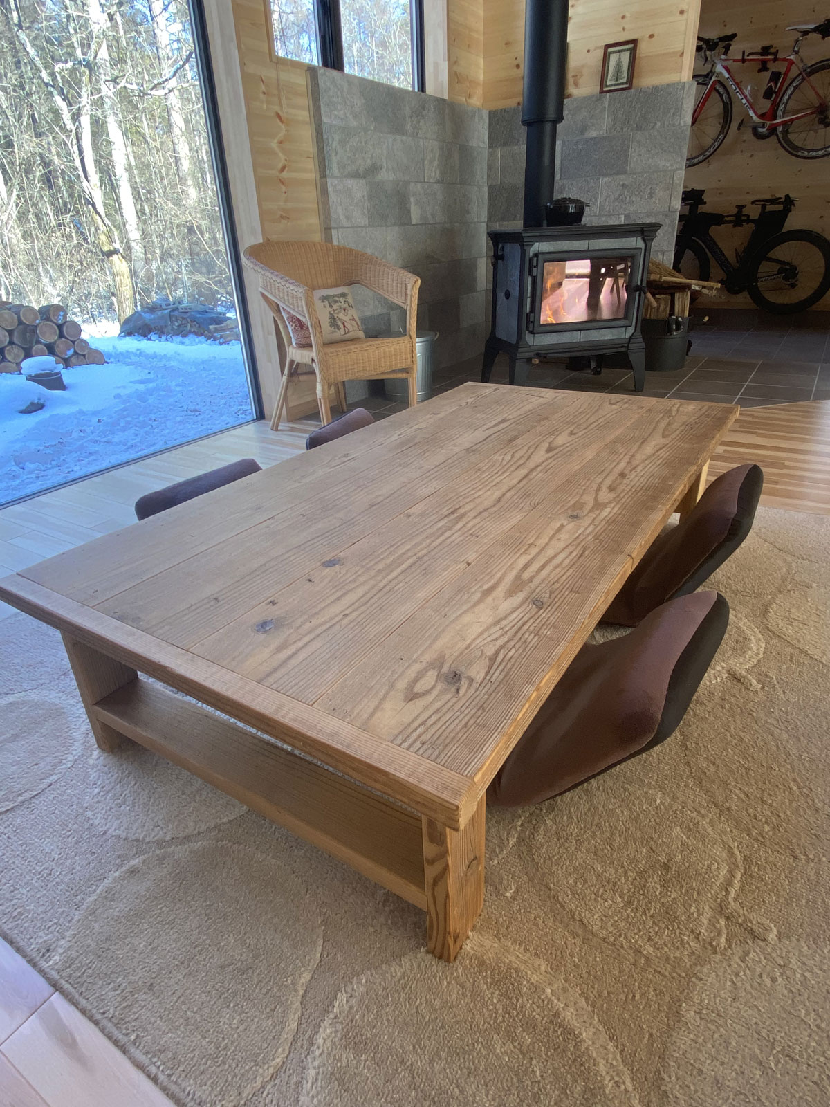 WOODPRO本店】OLD ASHIBA（足場板古材）Hシリーズ センターテーブル