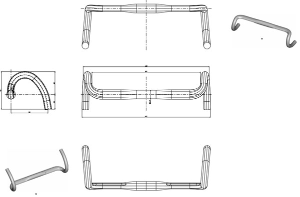ハエロカーボン H.145 ROAD ハンドルバー バークランプ径：31.8mm