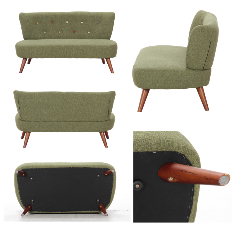 ユアサプライムス.com｜34263 ソファ 2P デイジー グリーン 幅123cm 2