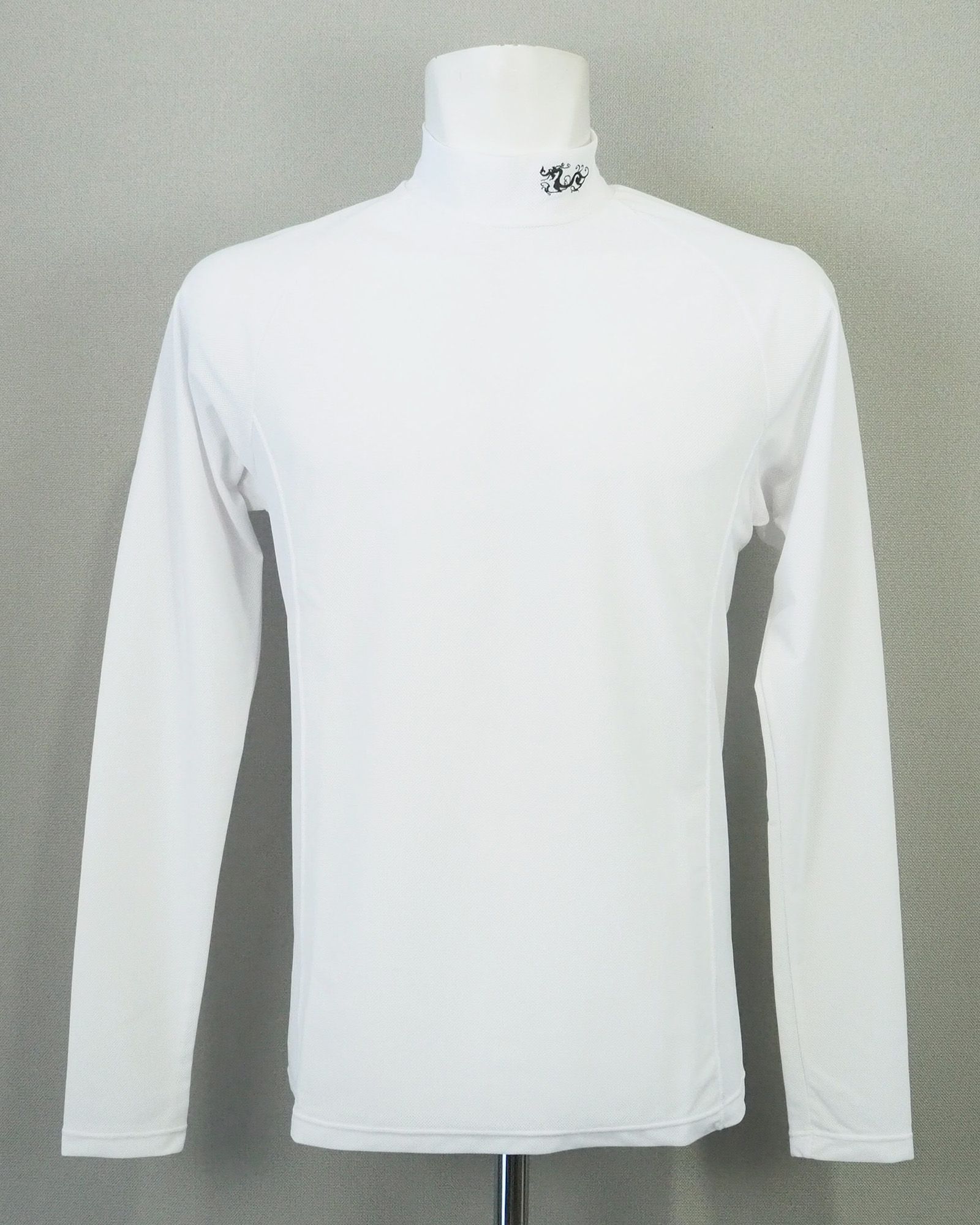 Dance With Dragon - モックネック 長袖シャツ | ホワイト | メンズ