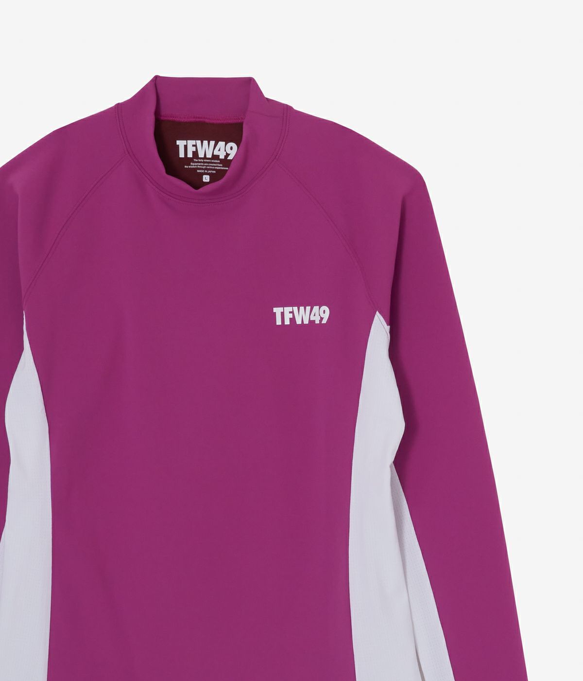 TFW49 - WARM MOCKNECK T | モックネックシャツ | ピンク×ボルドー