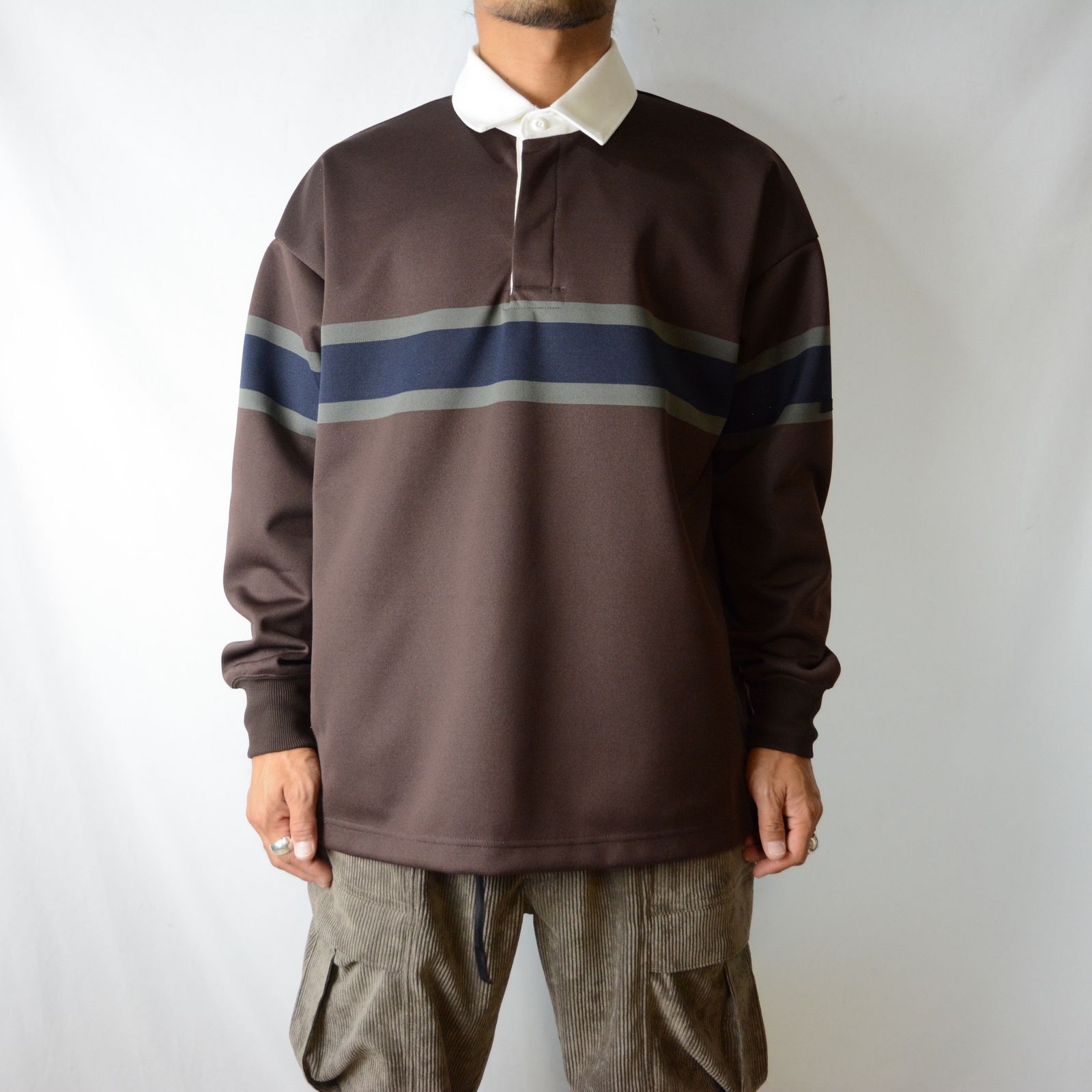 N.HOOLYWOOD - LAGER SHIRT （BROWN） / ラガーシャツ （ブラウン
