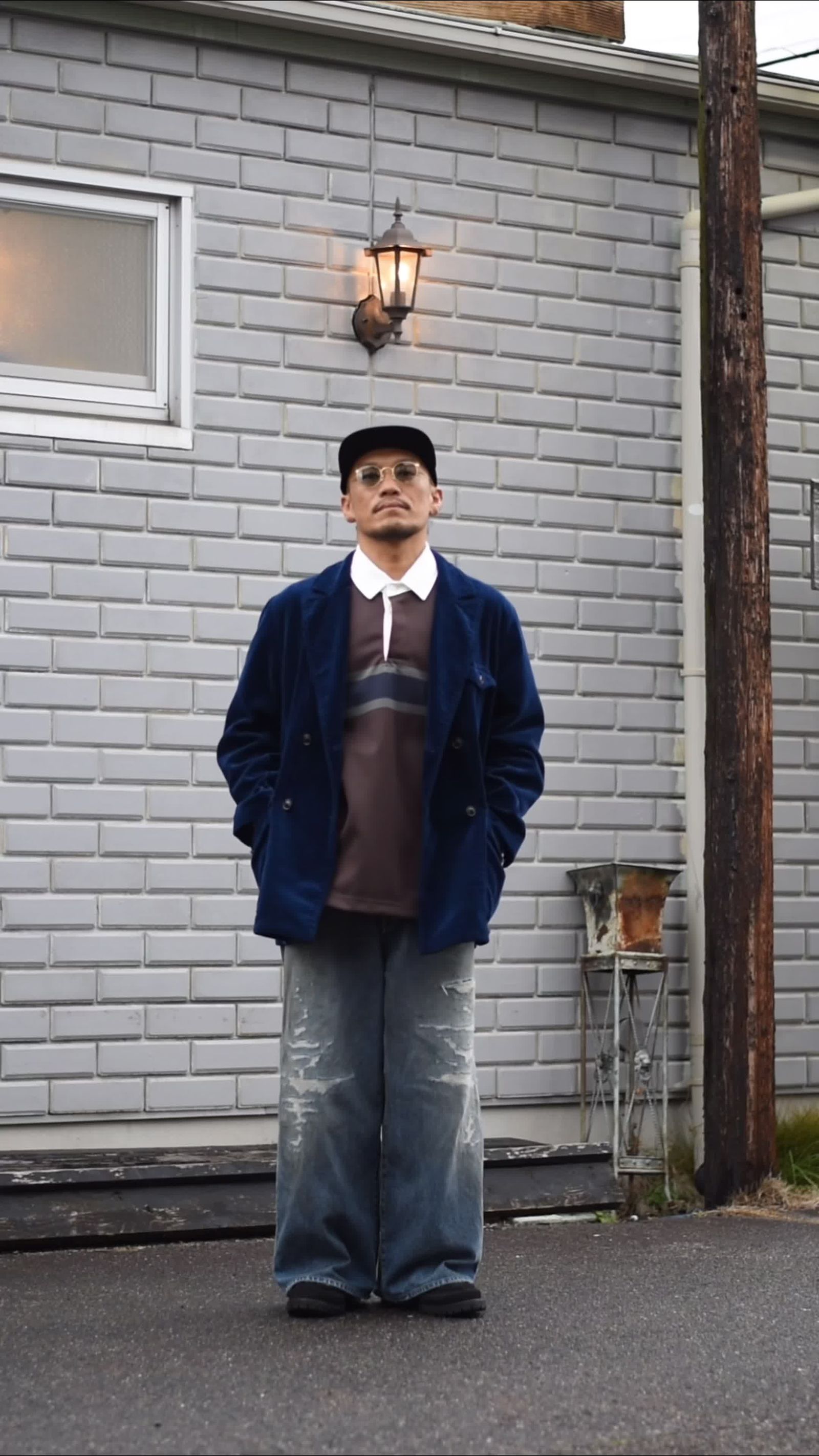 N.HOOLYWOOD - LAGER SHIRT （BROWN） / ラガーシャツ （ブラウン