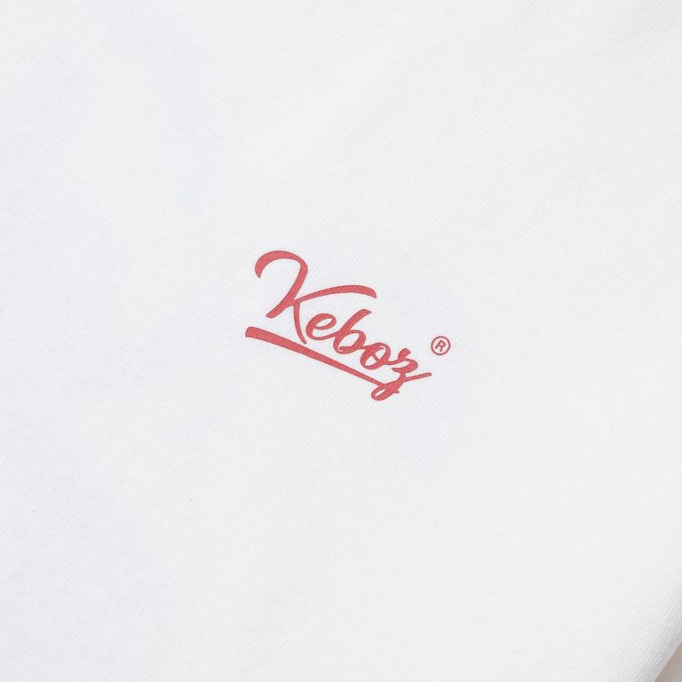 CALEE - × KEBOZ STORE LOGO S/S TEE (WHITE) / × ケボズ ストア ロゴ
