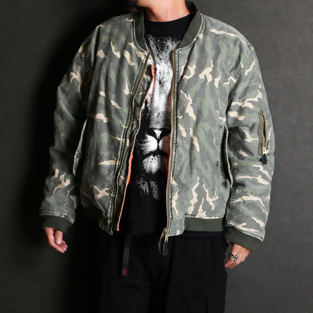 KAMIYA - Camouflage MA-1 - KHAKI / カモフラージュ ミリタリー