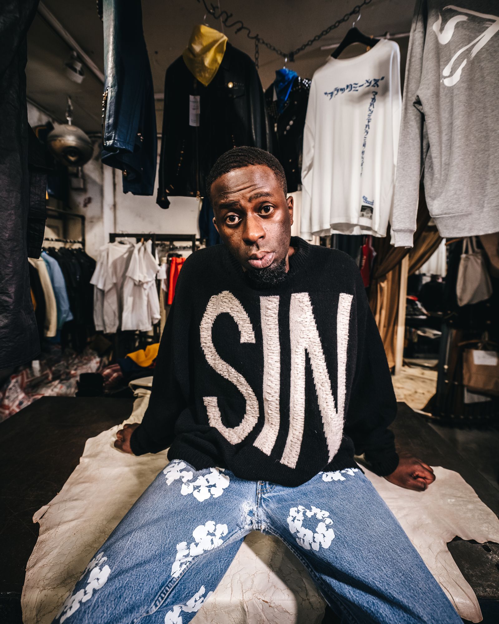 SAINT M×××××× - ラスト1点 / SM-A21-0000-039/WOOL_SWTER / ウール