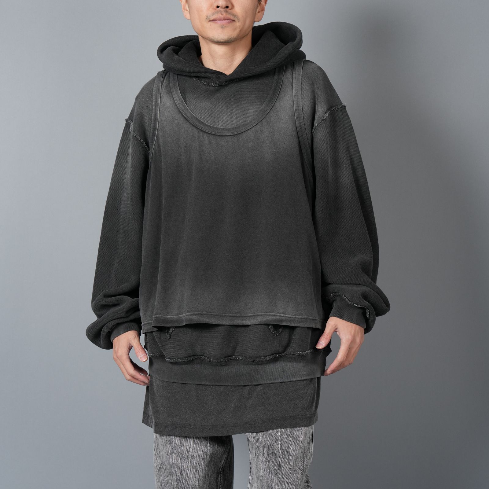 alexander wang - OVERSIZED UNISEX TRIPLE LAYER HOODIE / コットン