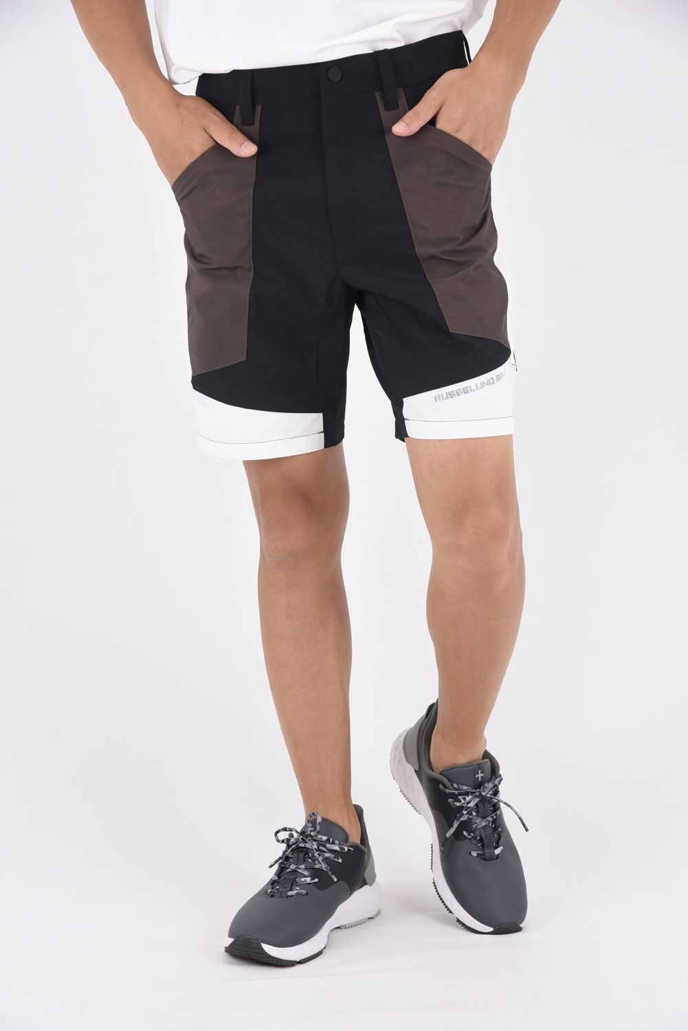 RUSSELUNO - COLOR PANEL SHORTS / カラーパネル ショーツ (ブラック