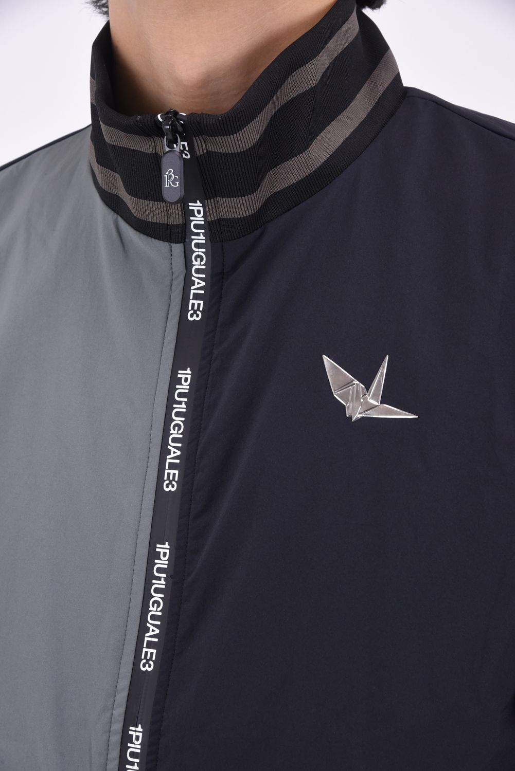 1PIU1UGUALE3 GOLF - CRAZY TRACK JACKET / ロゴ クレイジーパターン